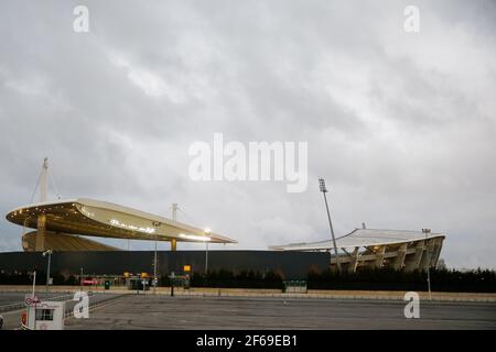 ISTANBUL, TURKEY - MARCH 30: general view from the outside of Ataturk Olympic Stadium during the World Cup Qualifier match between Turkey and Latvia a Stock Photo