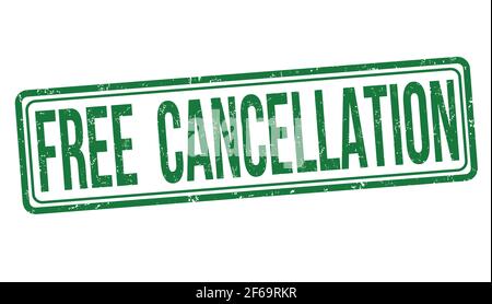 Free cancellation grunge rubber stamp on white background, vector illustration Stock Vector