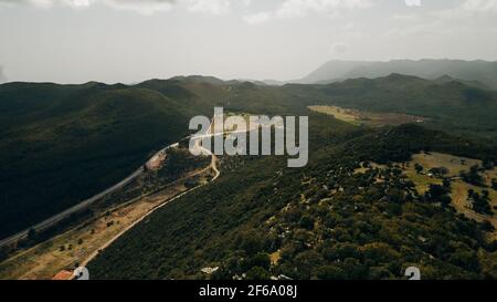 aerial view of Kyaneai Antik Kenti near Demre in Turkey. High quality photo Stock Photo