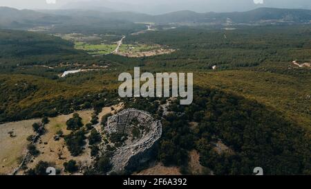 aerial view of Kyaneai Antik Kenti near Demre in Turkey. High quality photo Stock Photo