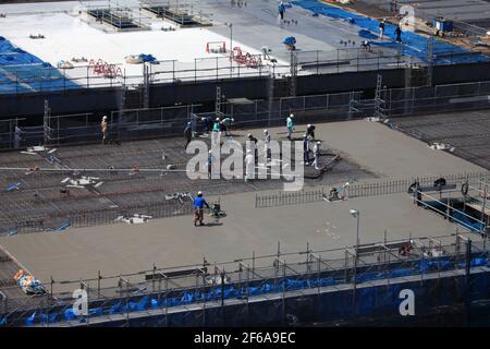 Large construction site in Tokyo, Japan Stock Photo