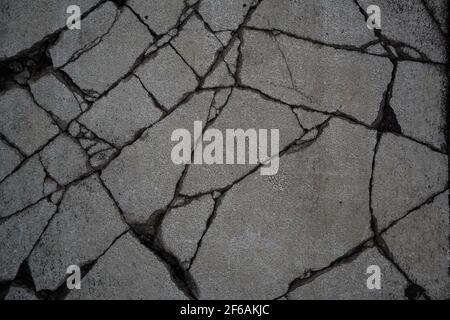 Cracked black marble render texture background Stock Photo