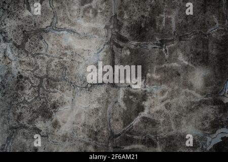 old concrete wall with stain and crack texture background Stock Photo