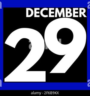 December 29 . Modern daily calendar icon .date ,day, month .calendar for the month of December Stock Photo