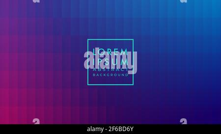 Tiled rectangle shape pattern vector illustration. Blue purple magenta gradient color. Vibrant multicolor abstract background design template. Stock Vector