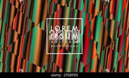 Metallic random patch pattern vector illustration. Abstract geometric background design template. Dark multicolor gradient. Stock Vector