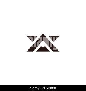 letter am abstract simple triangles geometric logo vector Stock Vector