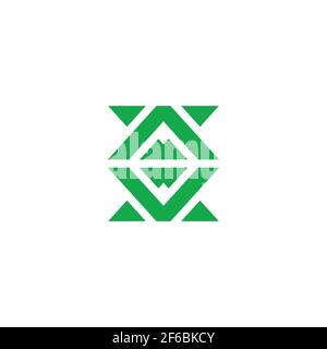 abstract green mountain mosaic geometric vector Stock Vector