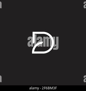abstract letter dg simple geometric line logo vector Stock Vector