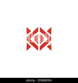 abstract square geometric triangles arrows letter kk logo vector Stock Vector