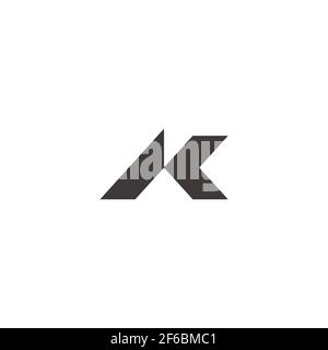 letter ak motion arrow geometric monogram logo vector Stock Vector