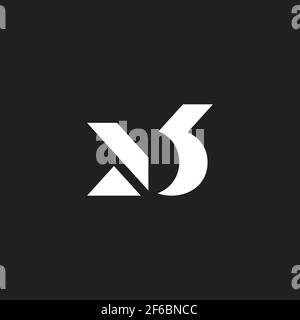 abstract letter mb geometric simple line logo vector Stock Vector