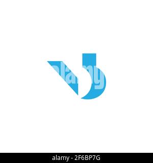 letter vd simple link geometric line logo vector Stock Vector
