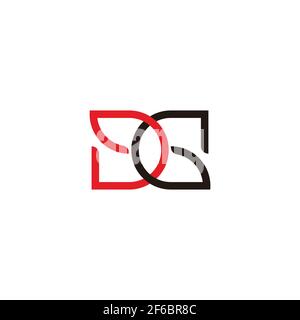 letter eg linked colorful geometric logo vector Stock Vector