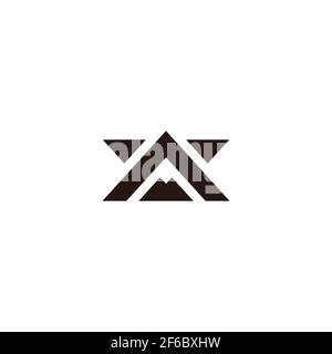 letter am abstract simple triangles geometric logo vector Stock Vector