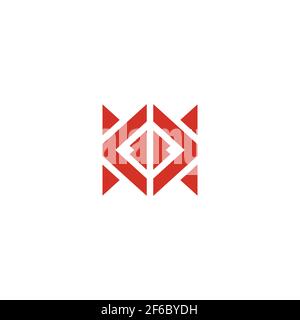 abstract square geometric triangles arrows letter kk logo vector Stock Vector