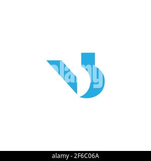letter vd simple link geometric line logo vector Stock Vector