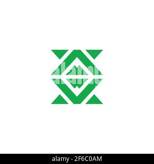 abstract green mountain mosaic geometric vector Stock Vector