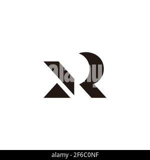 abstract letter mr motion dynamic simple line logo vector Stock Vector
