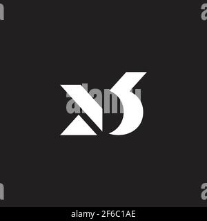 abstract letter mb geometric simple line logo vector Stock Vector