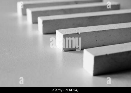 White chalk marker. Design, geometry, abstract, minimalism, background. Stock Photo