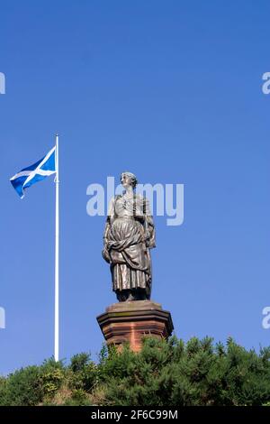 A statue of Highland Mary who was born in Dunoon in 1764 and immortalised by Robert Burns, Scotland National Poet. The statue is the work of D.W. Stev Stock Photo