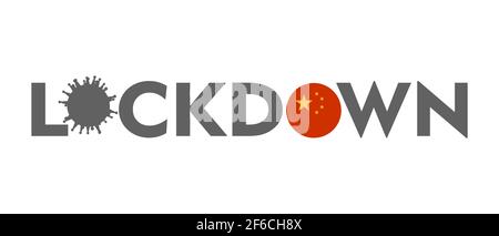Lockdown as an effort to prevent the spread of the corona virus. Coronavirus pandemic puts countries on lockdown. Lockdown concept for virus outbreak. Stock Vector