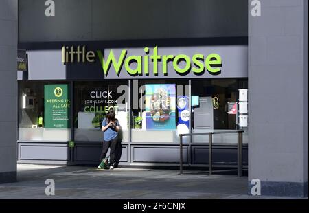 London, England, UK. Little Waitrose shop in Victoria Street Stock Photo