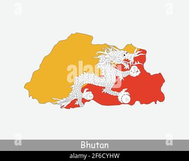 Bhutan flag, vector illustration on a white background Stock Vector ...