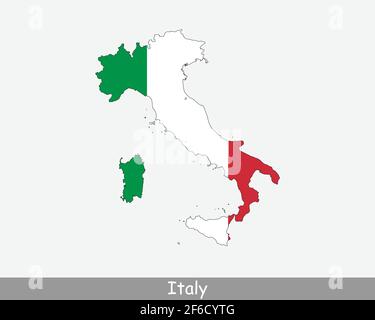 Italy flag vector illustration - Italy Map Flag Map Of The Italian Republic With The Italian National Flag Isolated On White Background Vector Illustration 2f6cytg 