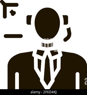 air dispatcher icon Vector Glyph Illustration Stock Vector