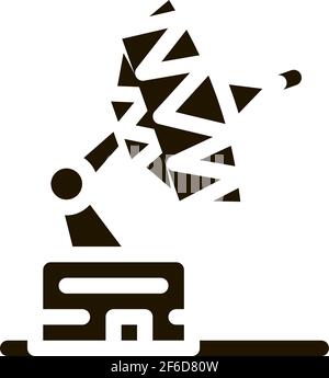 air navigation radar icon Vector Glyph Illustration Stock Vector