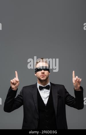 Blindfolded Man Isolated On White, Human Rights Concept Stock Photo,  Picture and Royalty Free Image. Image 139654906.