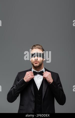 Blindfolded Man Isolated On White, Human Rights Concept Stock Photo,  Picture and Royalty Free Image. Image 139654906.