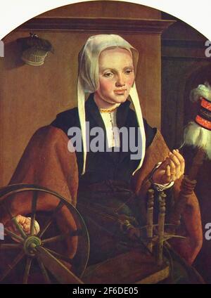 Maarten van Heemskerck- Portrait Woman 1529 Stock Photo