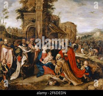 Vintage medieval or similar period Christian religious artwork painting Stock Photo