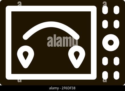 air navigation electronic device icon Vector Glyph Illustration Stock Vector