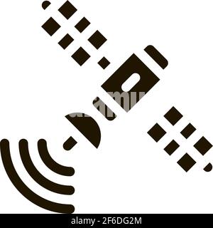 air navigation satellite icon Vector Glyph Illustration Stock Vector