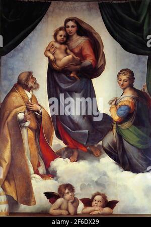 Raphael - Raffaello Sanzio - Sistine Madonna - Madonna Di