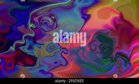 Abstract dark background with glowing neon pattern Stock Photo