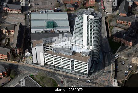 aerial view of Bridgewater Place, Water Lane, Leeds, West Yorkshire Stock Photo
