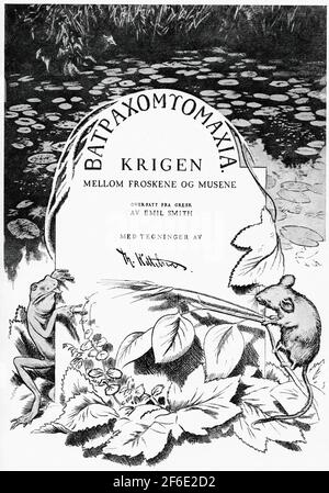 Theodor Kittelsen - Krigen Mellom Froskene Og Musene 01 1885 Stock Photo