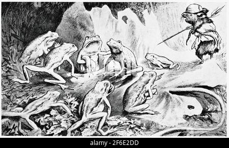 Theodor Kittelsen - Krigen Mellom Froskene Og Musene 07 1885 Stock Photo