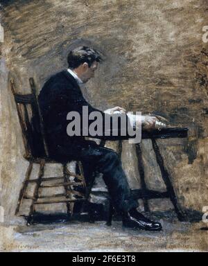 'Between Rounds' is a painting by Thomas Eakins, depicting a scene from ...