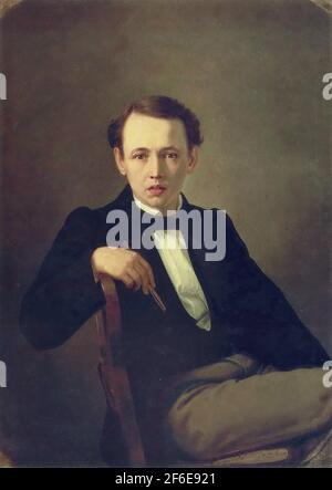 Vasily Perov - Self Portrait 1851 Stock Photo