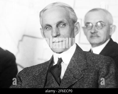 Vintage photo of American industrialist and business magnate Henry Ford (1863 – 1947) – founder of the Ford Motor Company. Photo by Harris & Ewing taken in 1922. Stock Photo