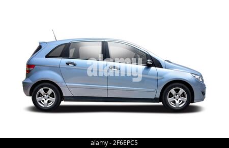 MPV car side view isolated on white background Stock Photo
