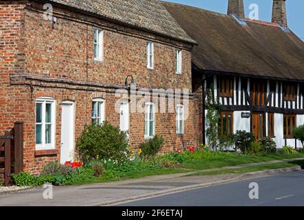 Houses in the village of Wheldrake, North Yorkshire, England UK Stock Photo