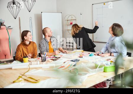 Designers having fun while developing their new style Stock Photo