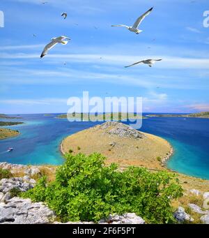 Kornati islands national park. Landscape in the Adriatic sea.Croatia. Stock Photo
